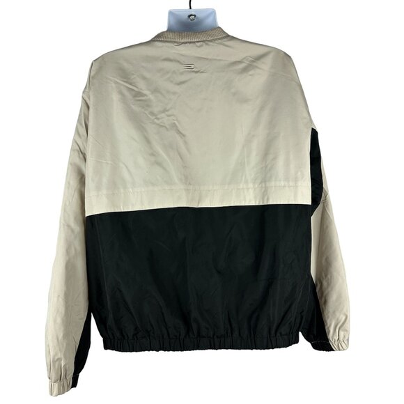 Dockers Golf Windbreaker Jacket Size L Mens Beige & Black Polyester - Picture 3 of 7